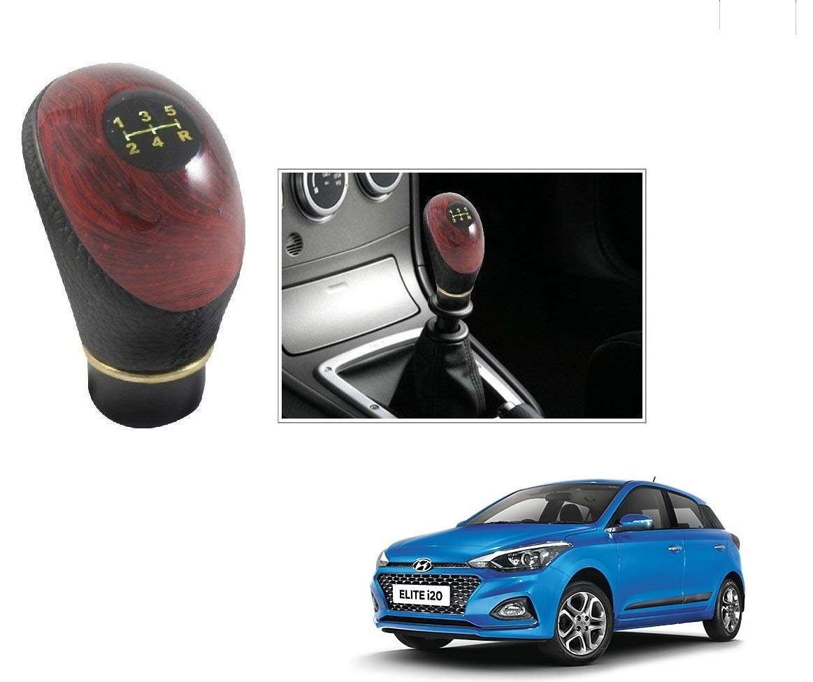 Buy Auto Addict Leatherette Wooden Finished Gear Knob Black Car Gear