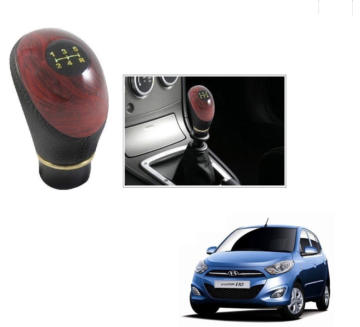 Buy Auto Addict Leatherette Wooden Finished Gear Knob Black Car Gear