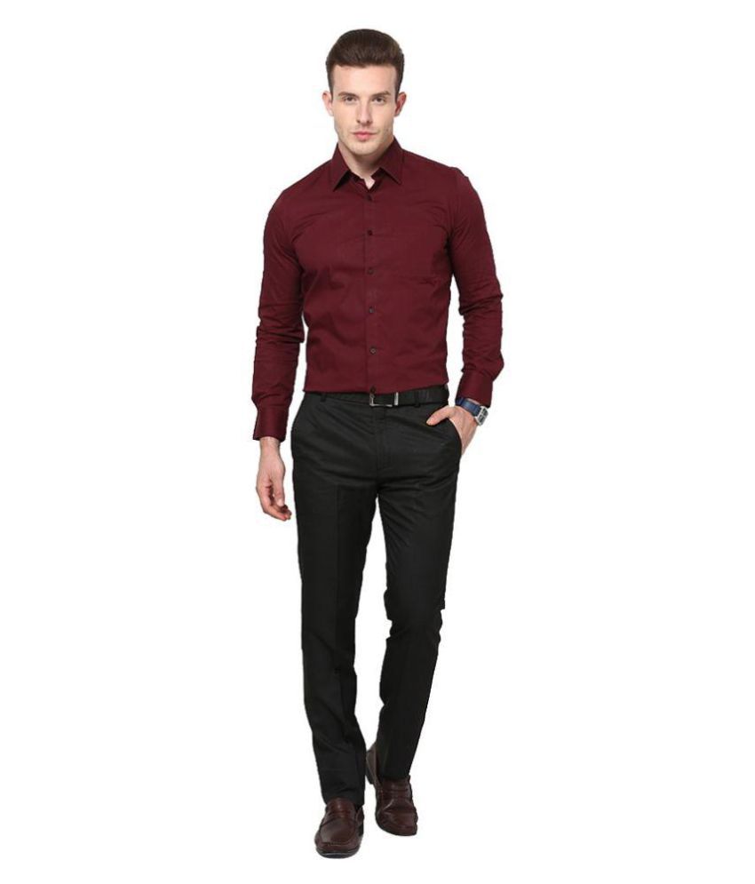 Buy SpyKey Premium quality full sleeve Shirt For Men (Mehroon) Online ...
