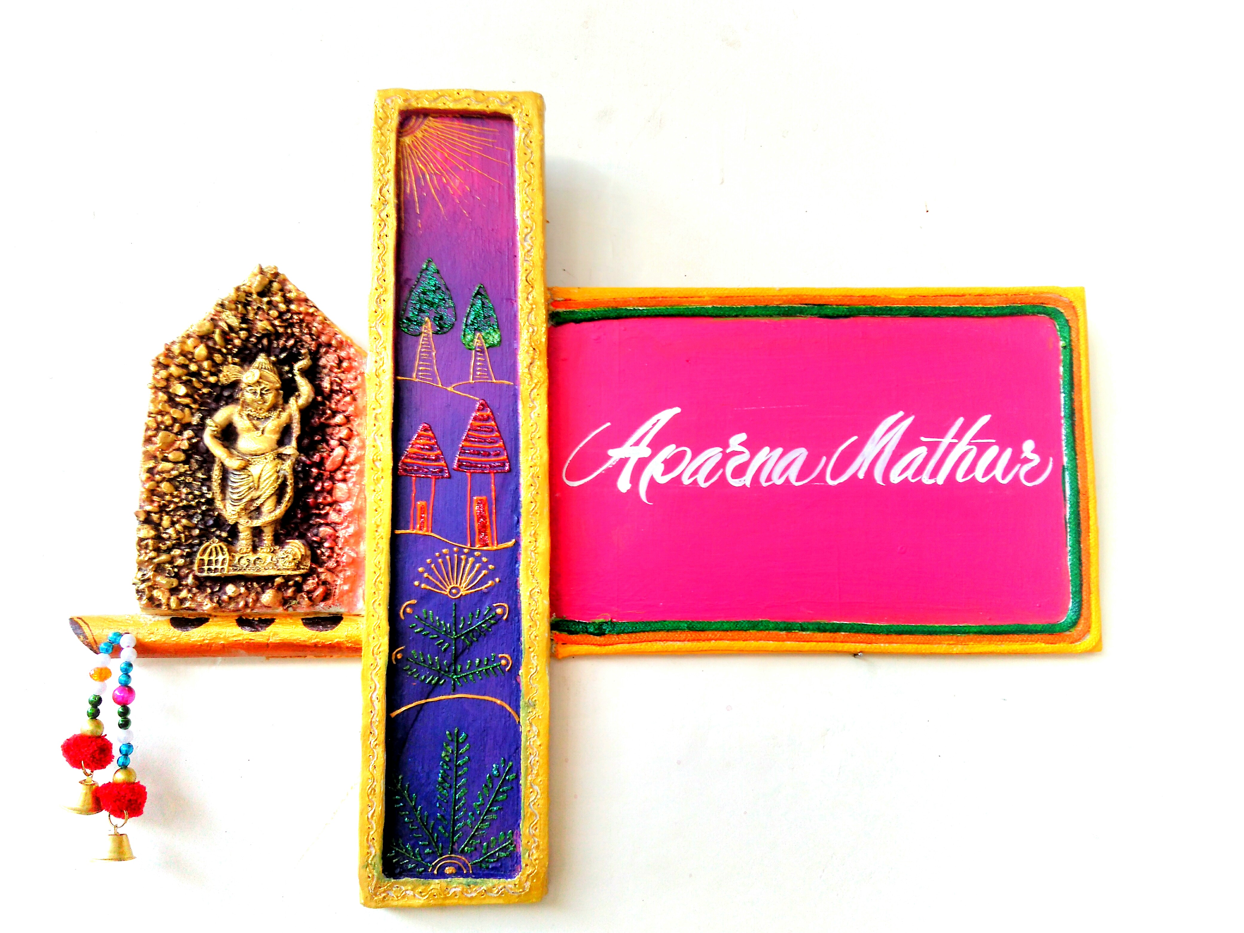 Buy Name Plate BSR Wooden Name Plate Handcrafted hand Painted And Hand buy-name-plate-bsr-wooden-name-plate-handcrafted-hand-painted-and-hand