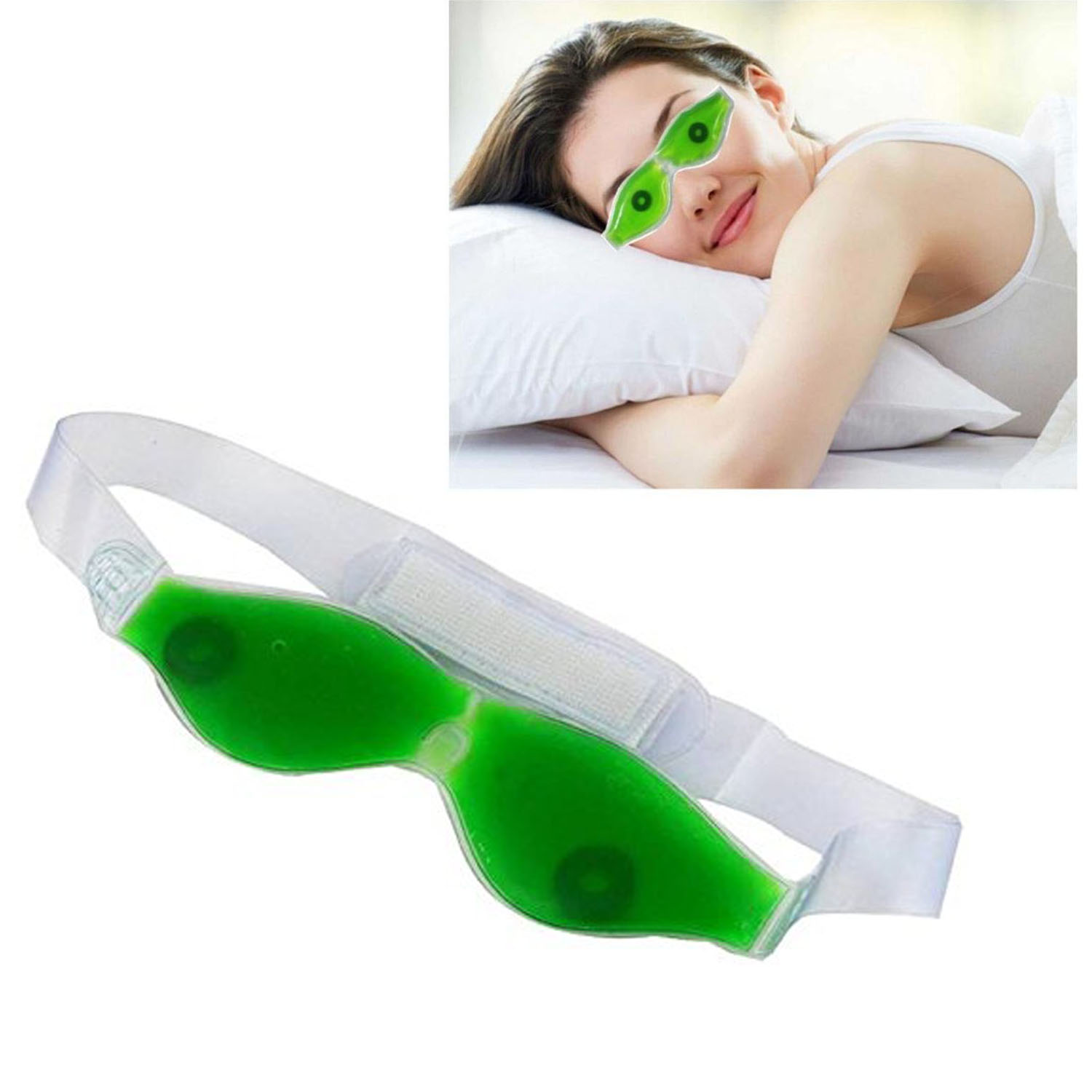 Buy SPERO Aloe Vera Cold Eye Mask Ice Compress Green Gel Eye Fatigue ...