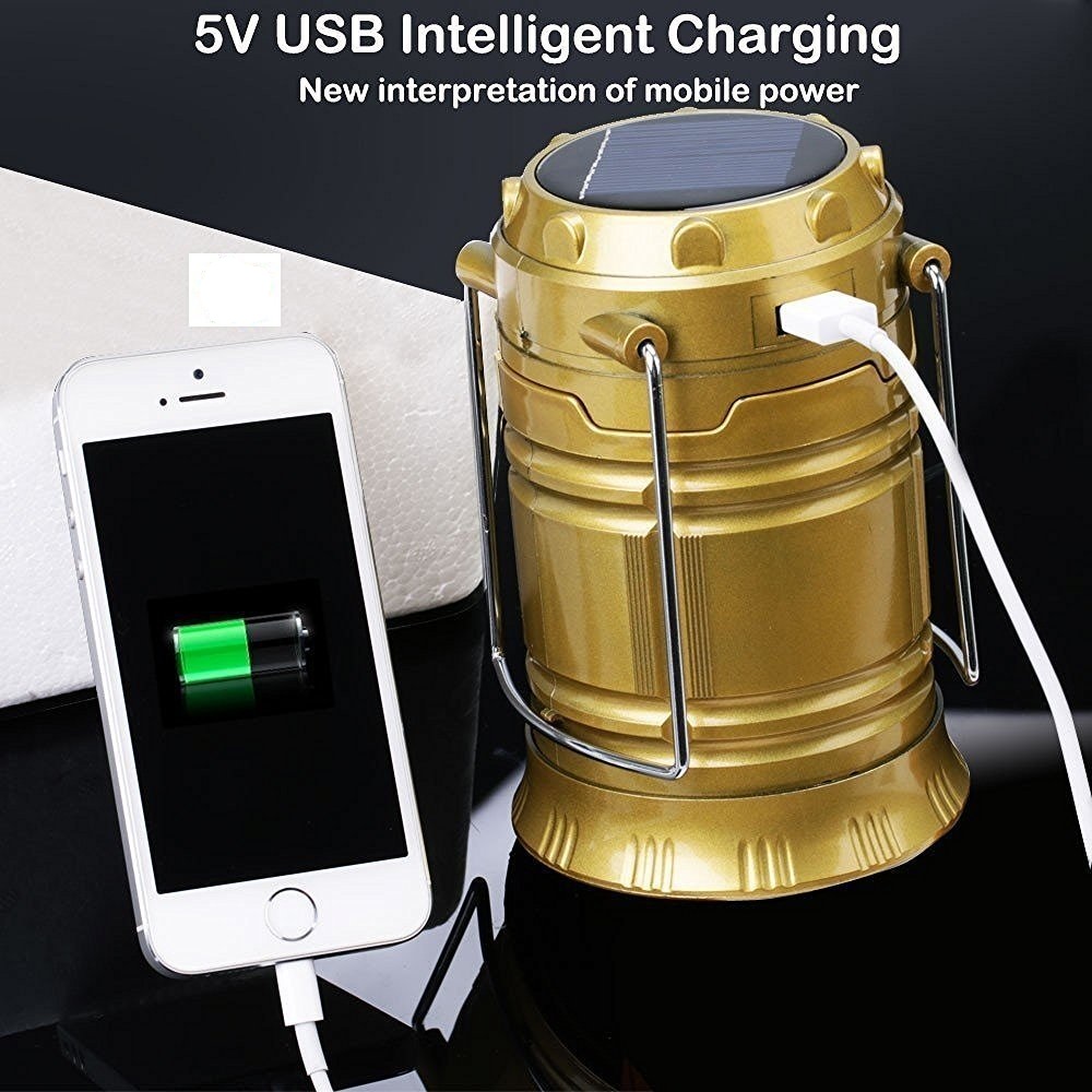 Buy Rechargeable 6+1 LED Solar Emergency Light Lantern with USB Mobile