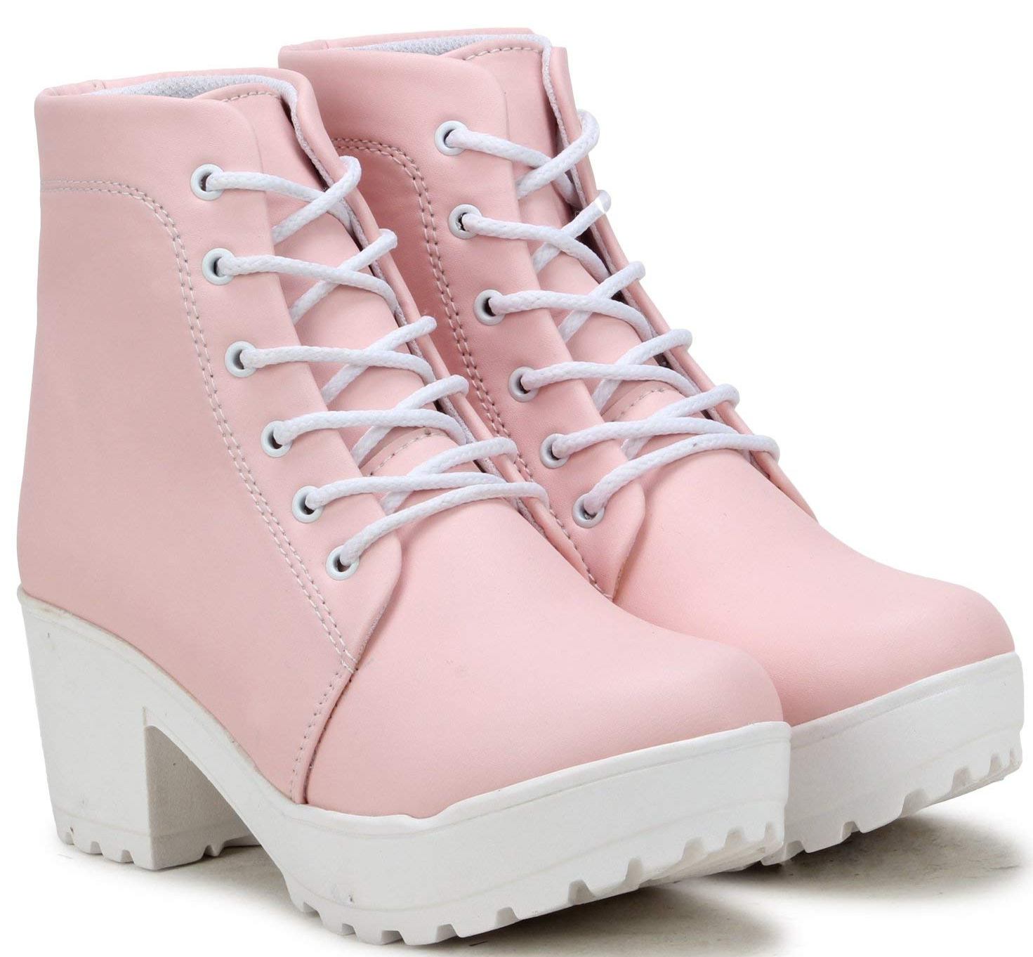 Buy Clymb Boot 1 Pink Leather Ankle Boots For Womens In Various Sizes Online ₹599 From Shopclues 4384