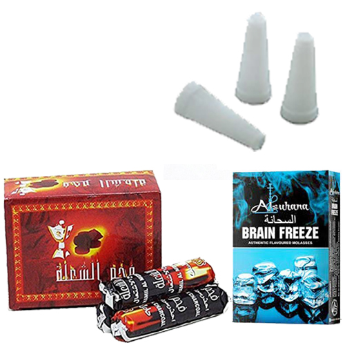 Buy SEGGO Magic Coal Hookah Charcoals and 50Pcs Mini Hookah Mouth Tip