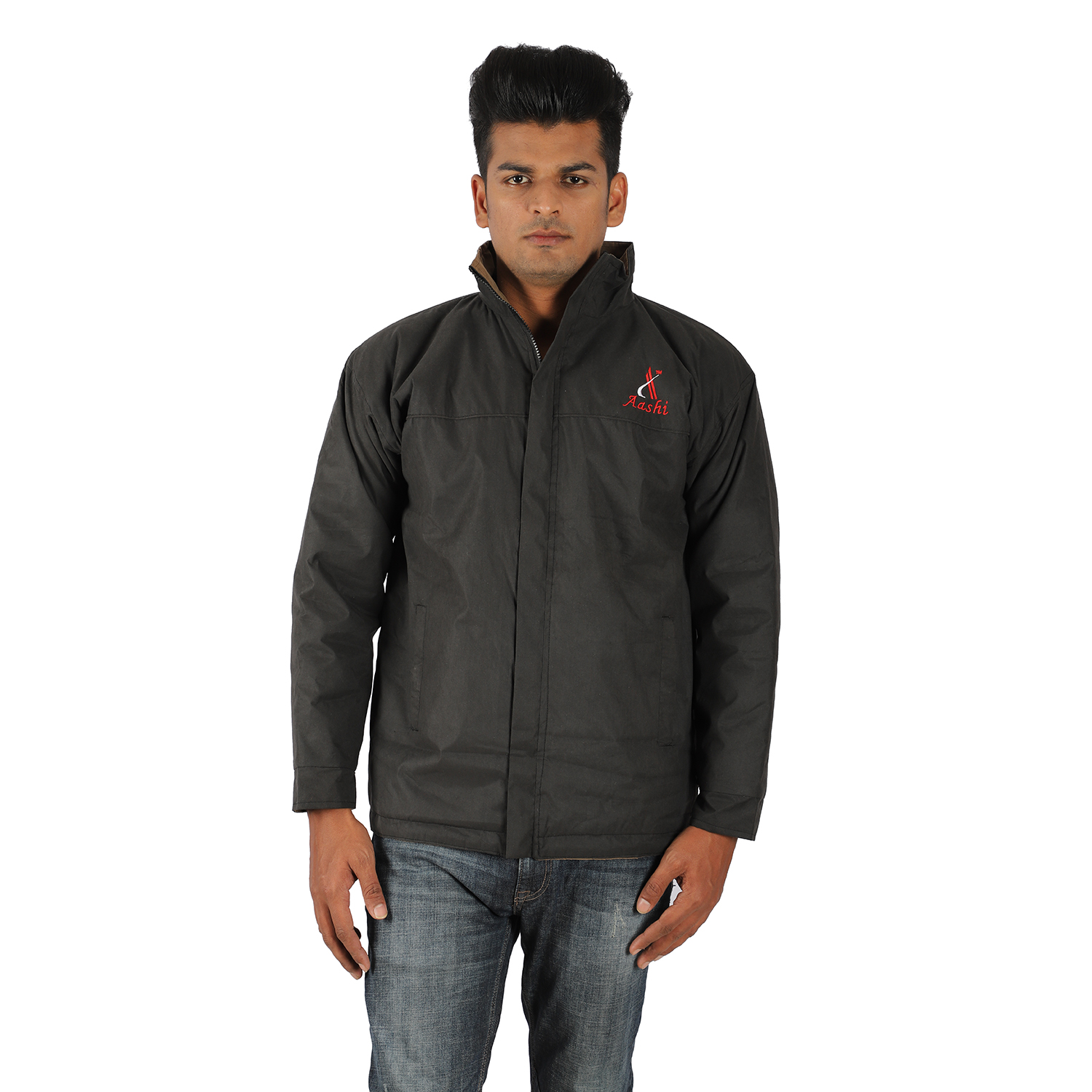 Buy Aashi Men's Black Micro PNP Coating Jacket Online @ ₹849 from ShopClues