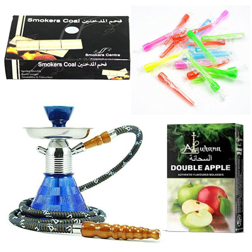 Buy SEGGO Petite 9.5inch Glass Hookah with Smoker 60 Brick Coals and