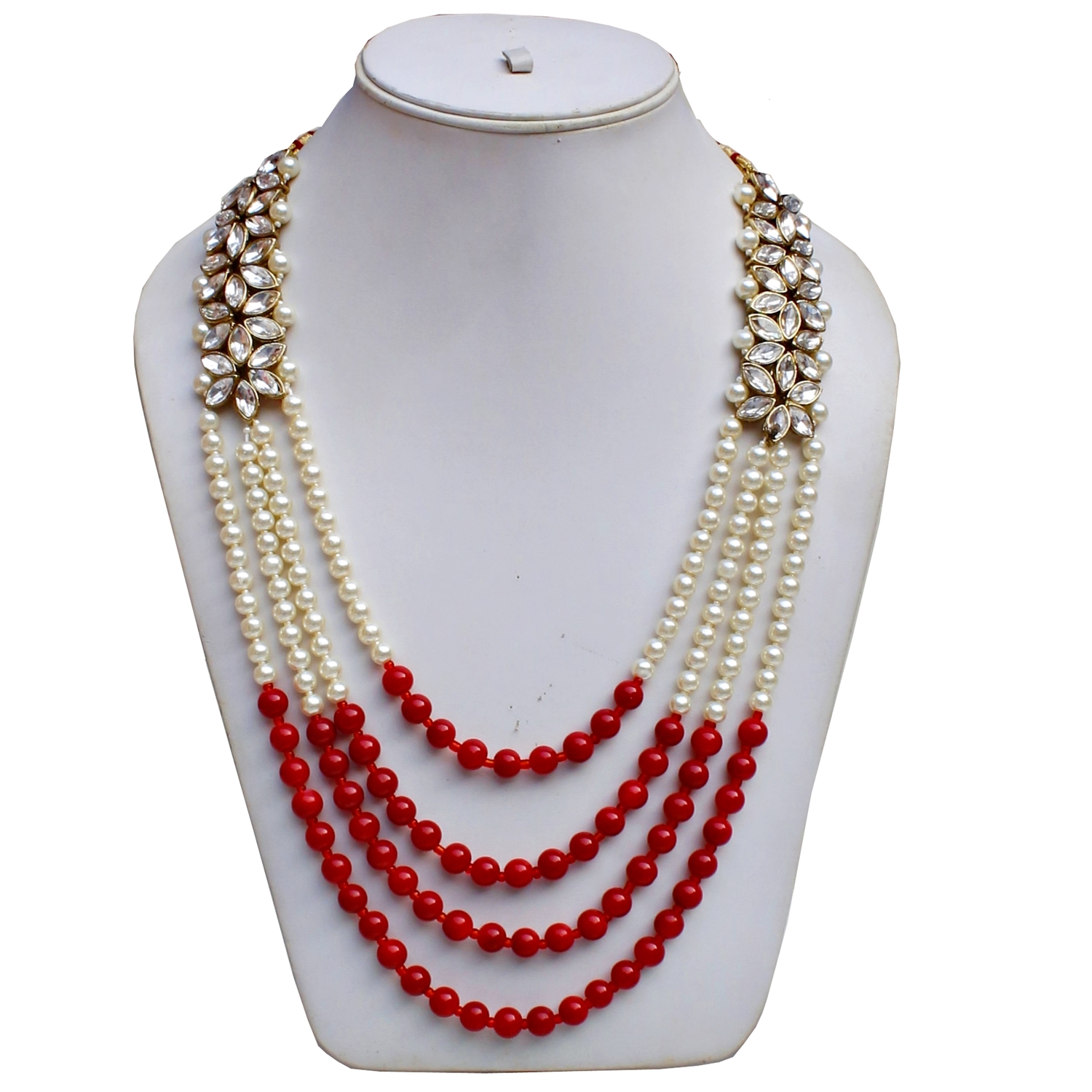maroon moti mala