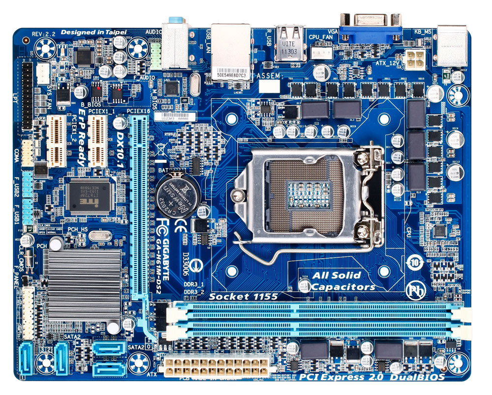 Buy Gigabyte GA-H61M-DS2 LGA 1155 Socket Motherboard Online @ ₹2750 ...