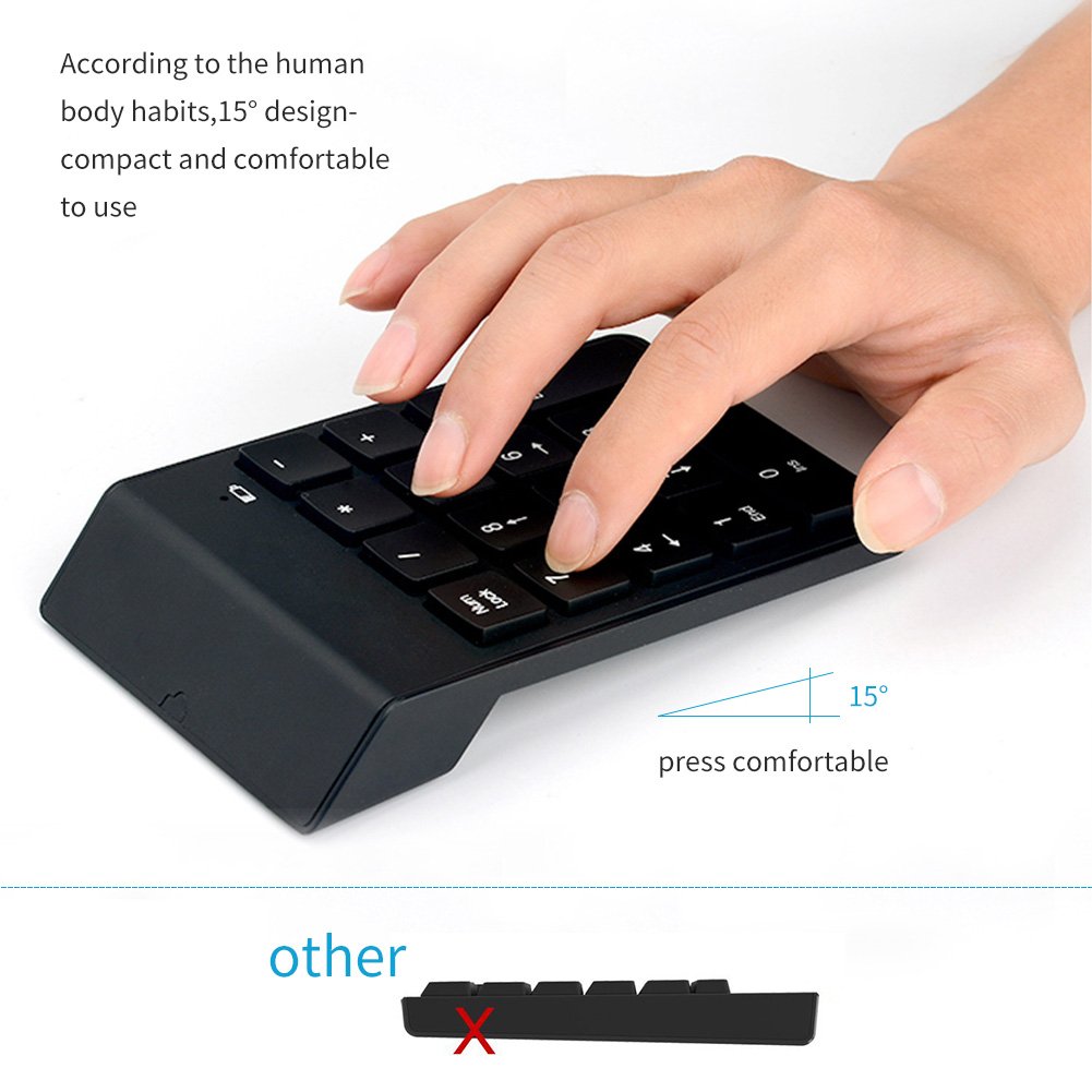 Buy Tech Gear Wireless Numeric Keyboard Bluetooth 3.0 Mini Numeric Keypad Number Pad 18 Keys