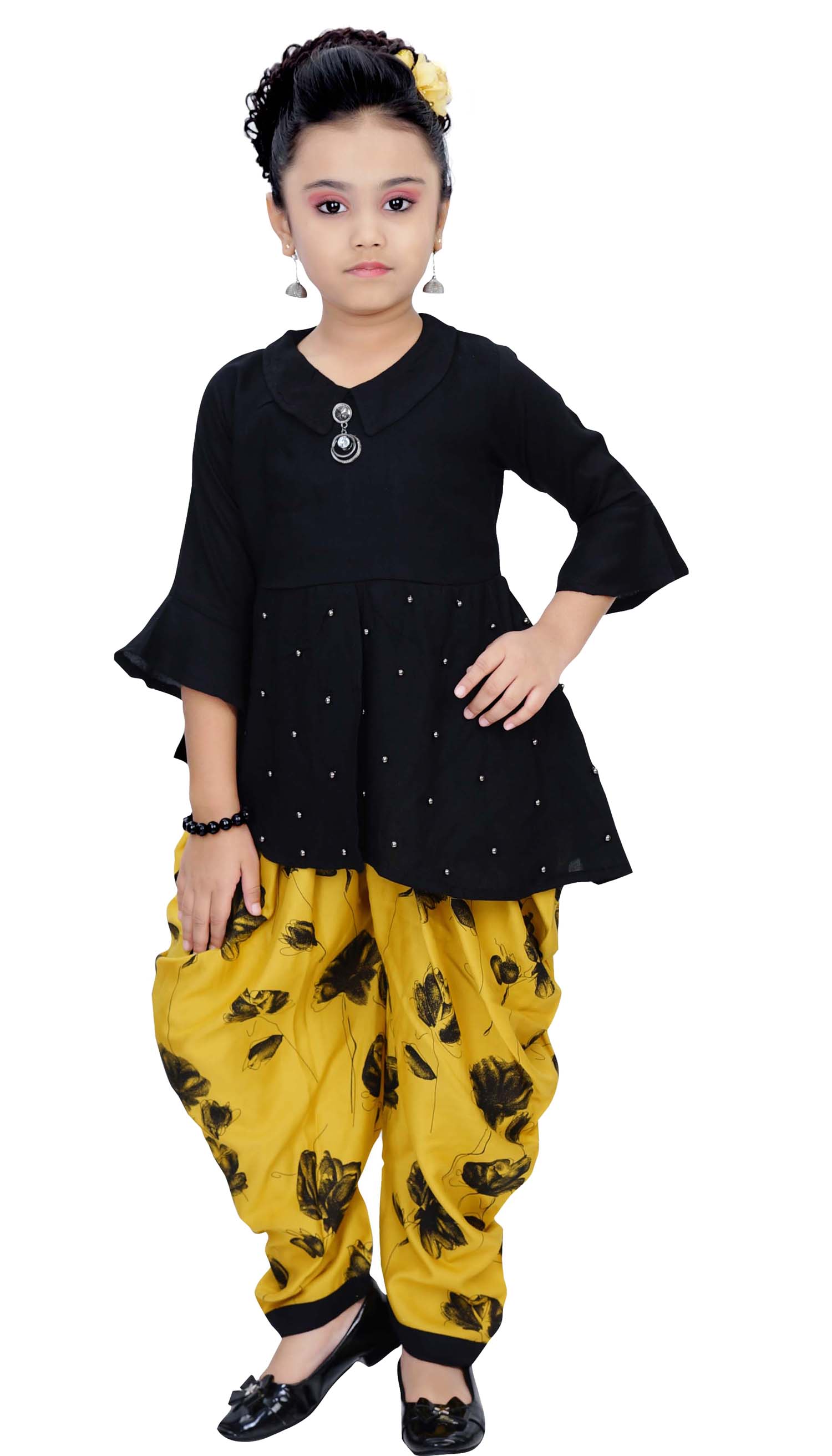 Buy Arshia Fashions Girls Party Wear Kurti And Dhoti Salwar Set ...