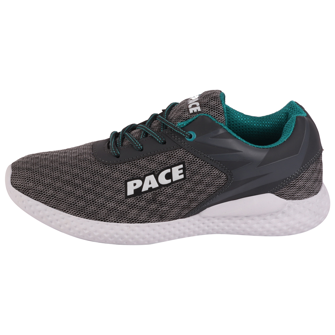 Buy Lakhani Pace Energy Men's Grey Green Sports Running Shoes Online ...