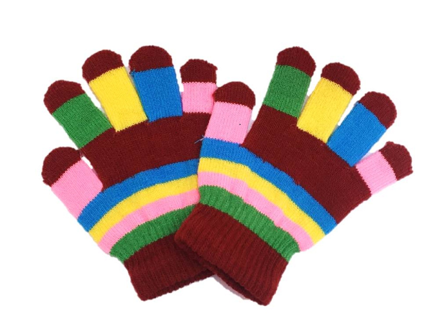 Buy PLATINUM EXCLUSIVE multi colored kids woolen Gloves for 4 - 8 years ...