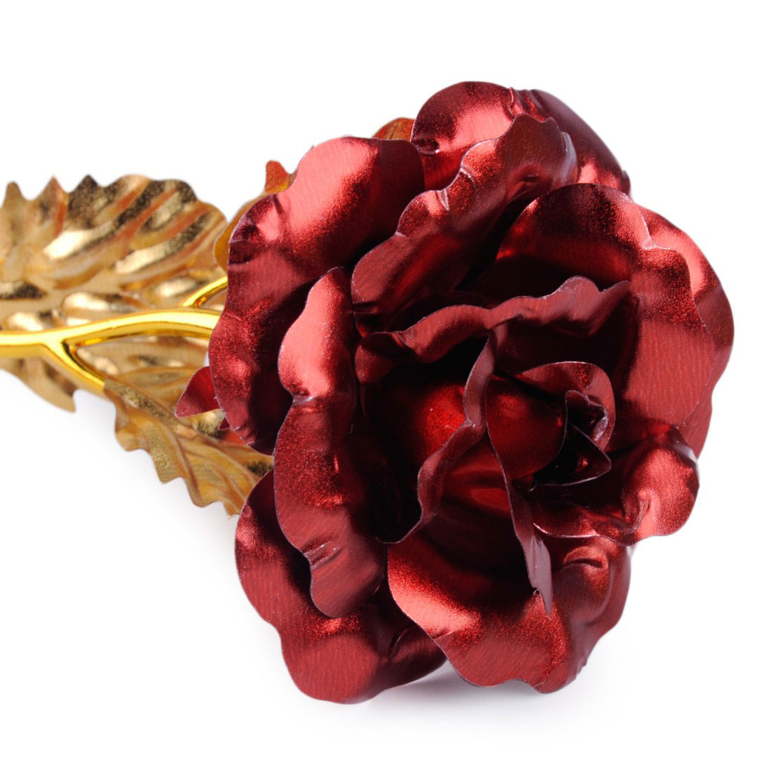 Buy 24K Red Gold Rose with Golden Love Stand Best Gift for Valentine's ...