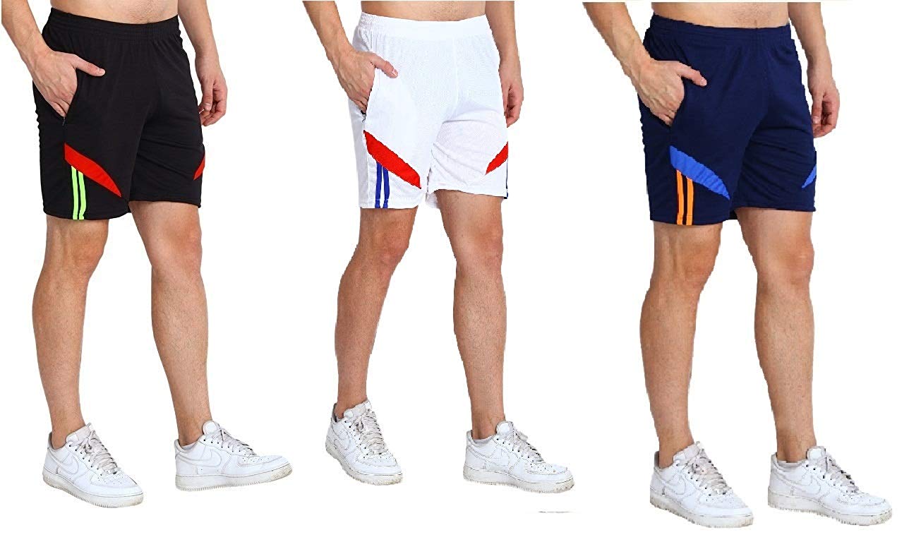 Multicolor Cotton Blend Short Length Baggy Shorts For Men by Dia A Dia