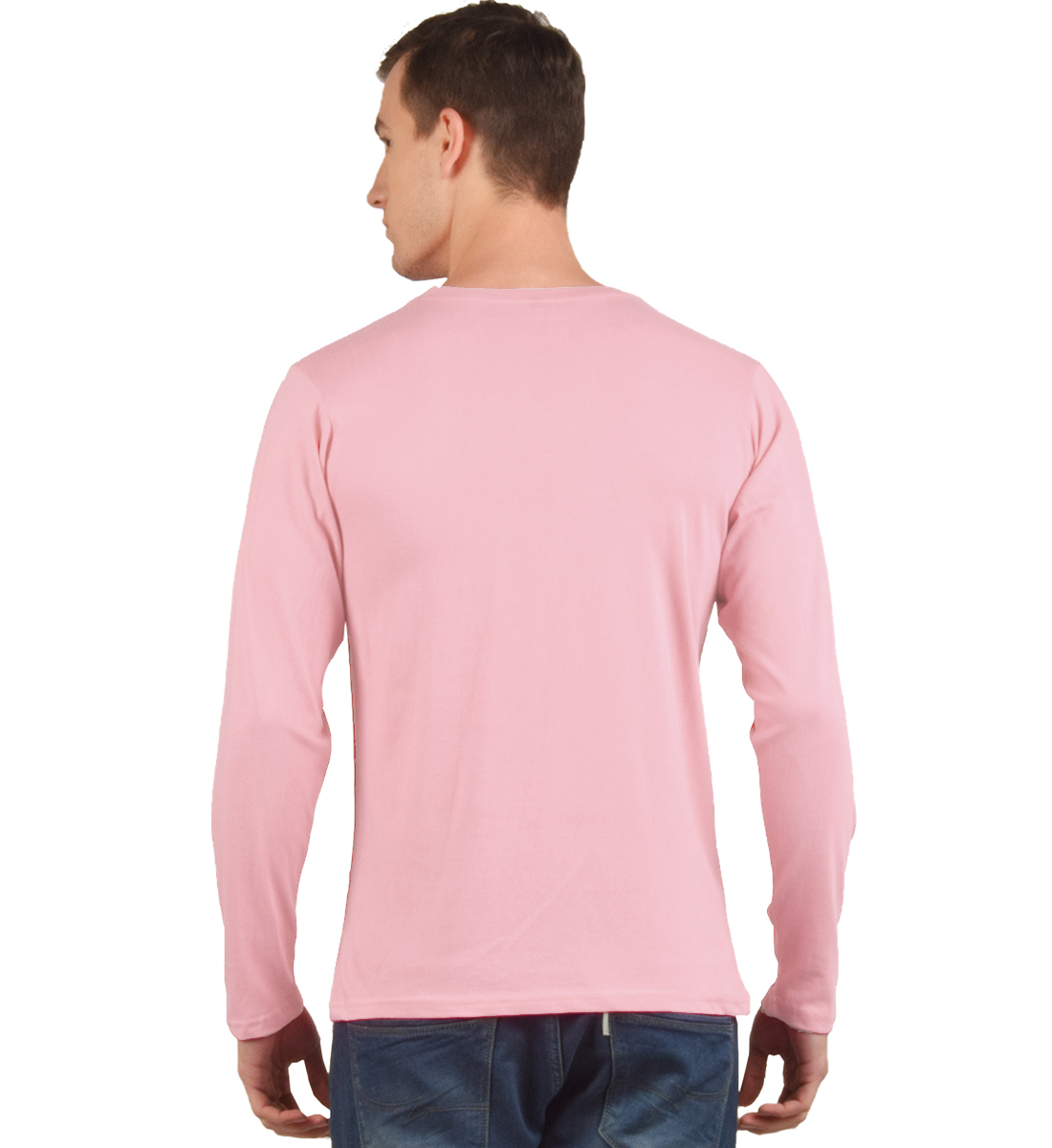 Buy Baby Pink Plain TShirt Full Sleeves Round Neck Cotton TShirt Online ₹399 from ShopClues