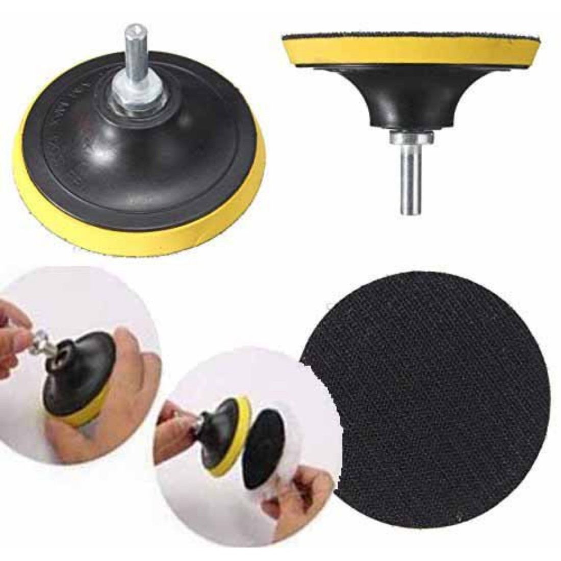 Buy DIY Crafts 3'' inch Buffing Pad Auto Car Polishing Wheel Buffer + M10 Drill Adapter (Pack of