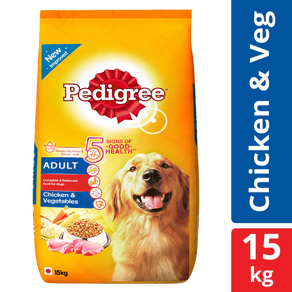 Buy Pedigree Adult Dry Dog Food, Chicken Vegetables 15 kg Pack Online ...