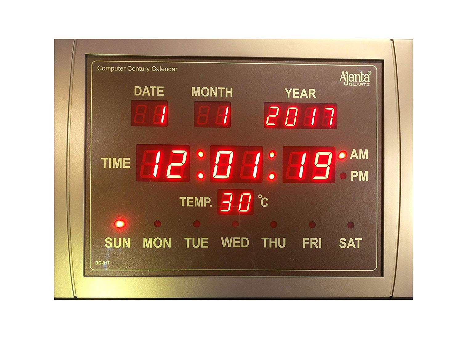 Buy Ajanta Digital Wall Clock DC 017 Browan Online ₹1470 from ShopClues