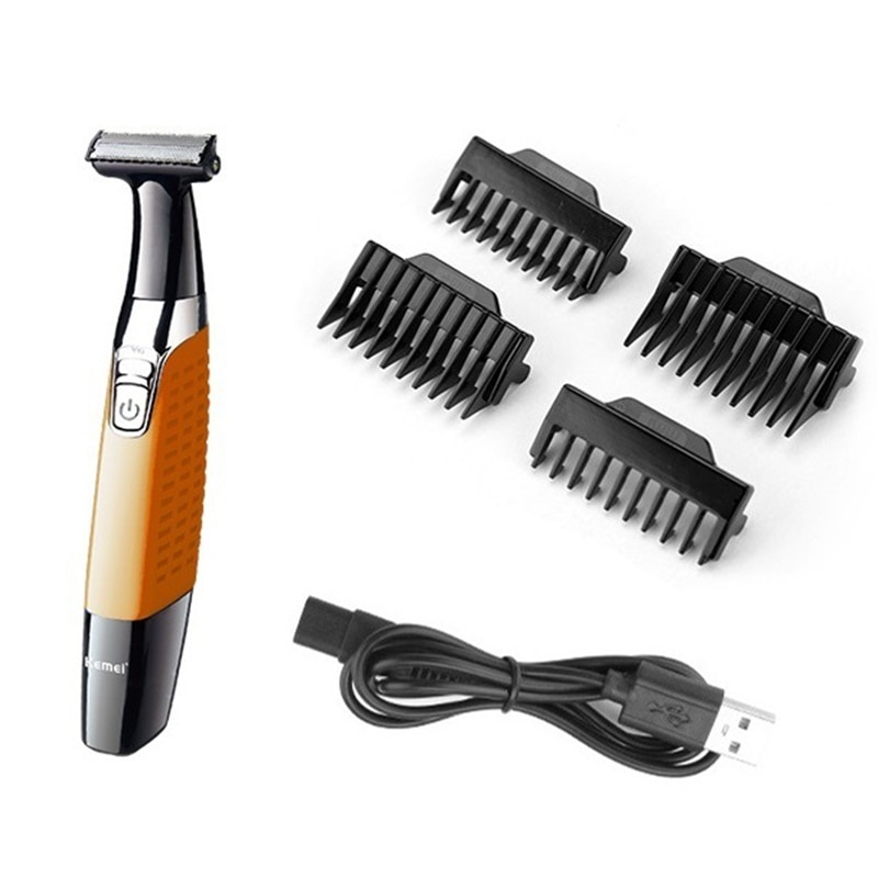 Buy Kemei electric hair trimmer USB rechargeable safety razor for men