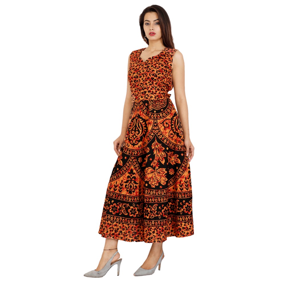 brown colour gown design