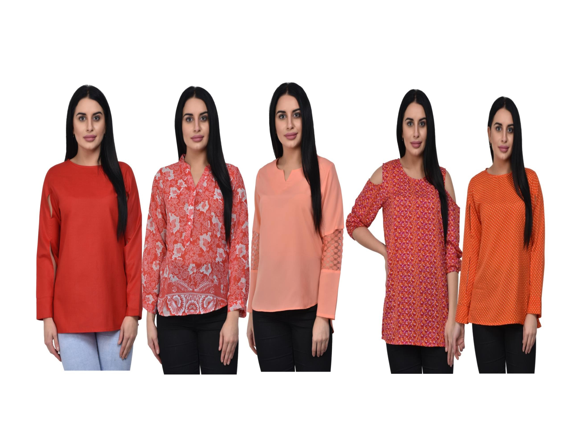 Buy Bloomeri Women's Combo pack of 5 Tops(TOP COMBO66) Online ₹889