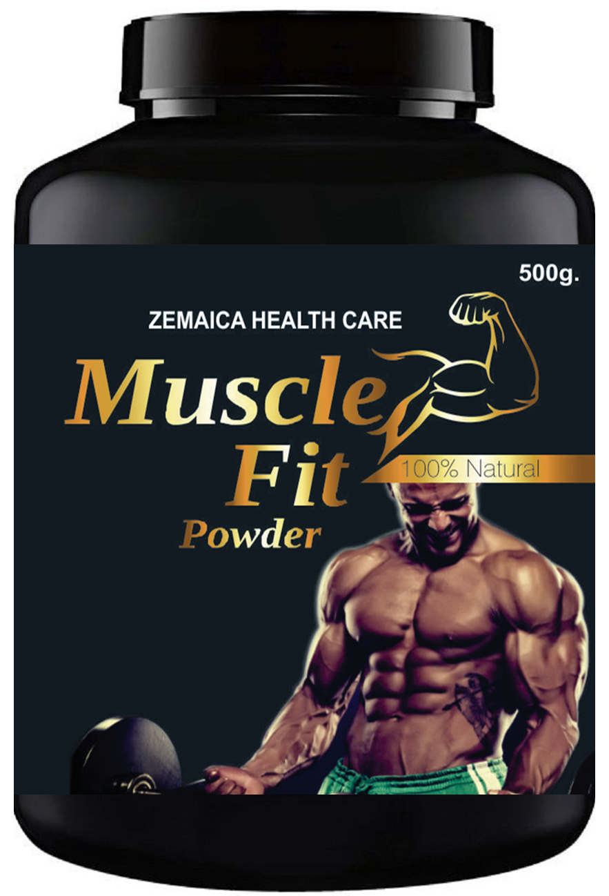 Buy Muscle Fit Herbal Powder For Weight Muscle Gain Orange Flavour