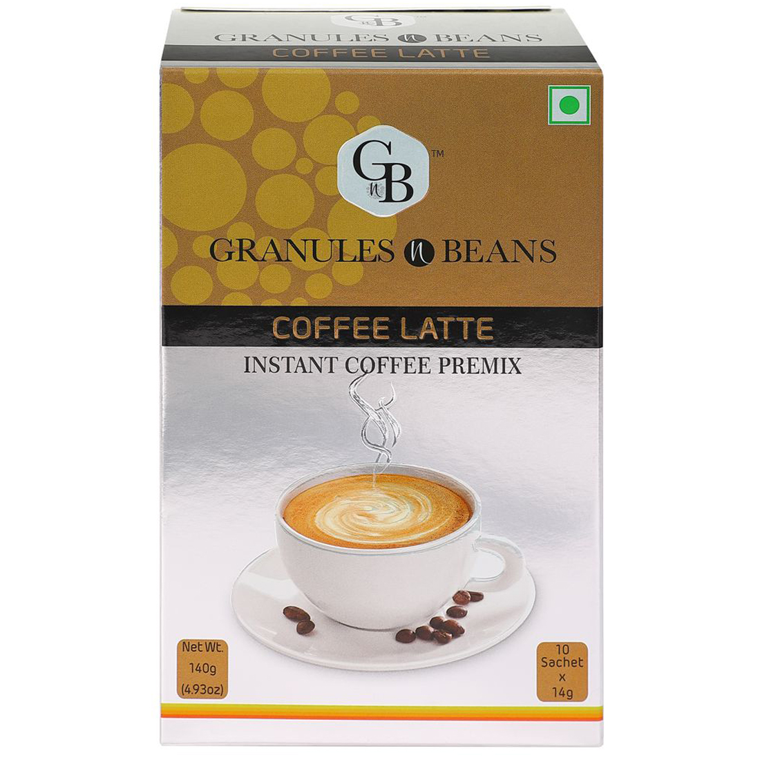 Buy Granules and Beans Coffee Latte Instant Coffee Premix (10 Sachetx14gm140gm) Online ₹160