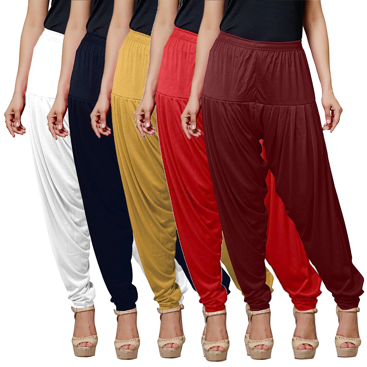Buy tirupur fashion biz Women's Patiala Pant for Viscose Multicolor ...