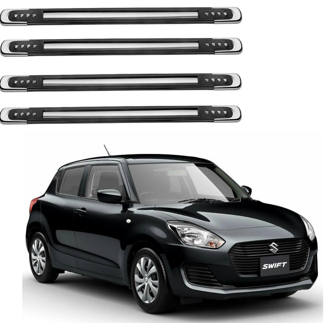 Buy Auto Addict Stainless Steel, Plastic Car Bumper Guard (Black