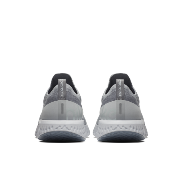 nike epic react flyknit gray running shoes