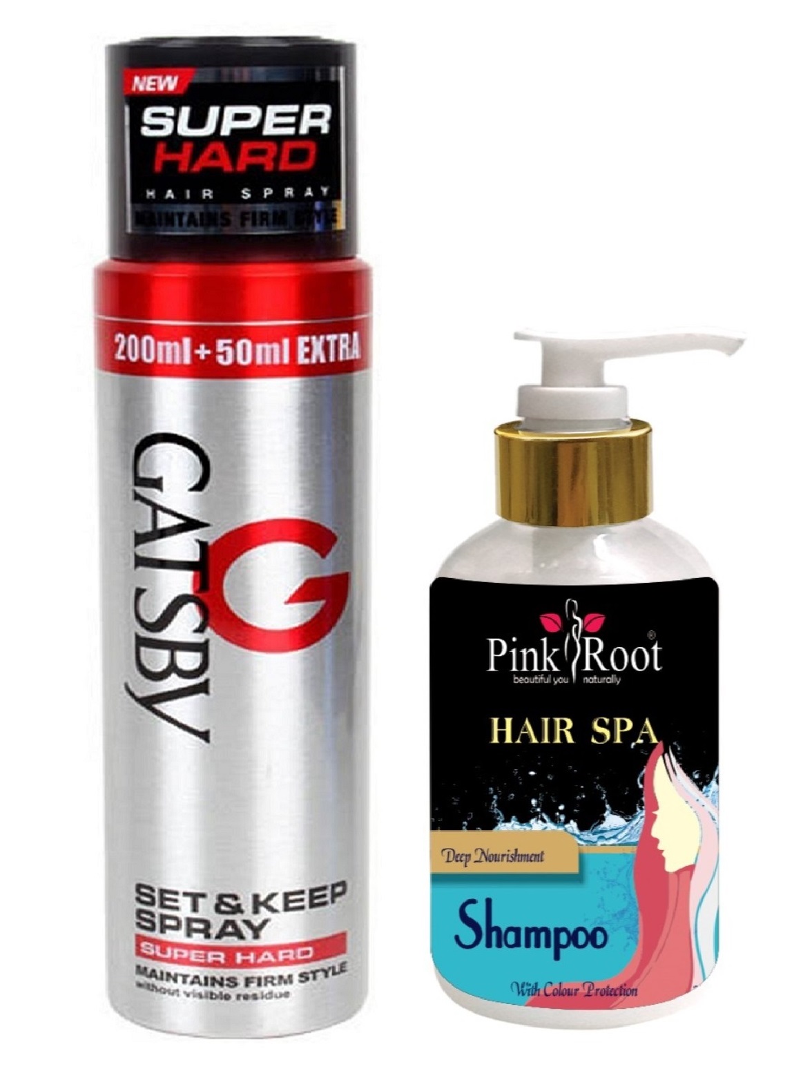 Buy Pink Root Hair Spa Shampoo 200ml With Gatsby Super Hard Spray Online ₹382 From Shopclues 1498