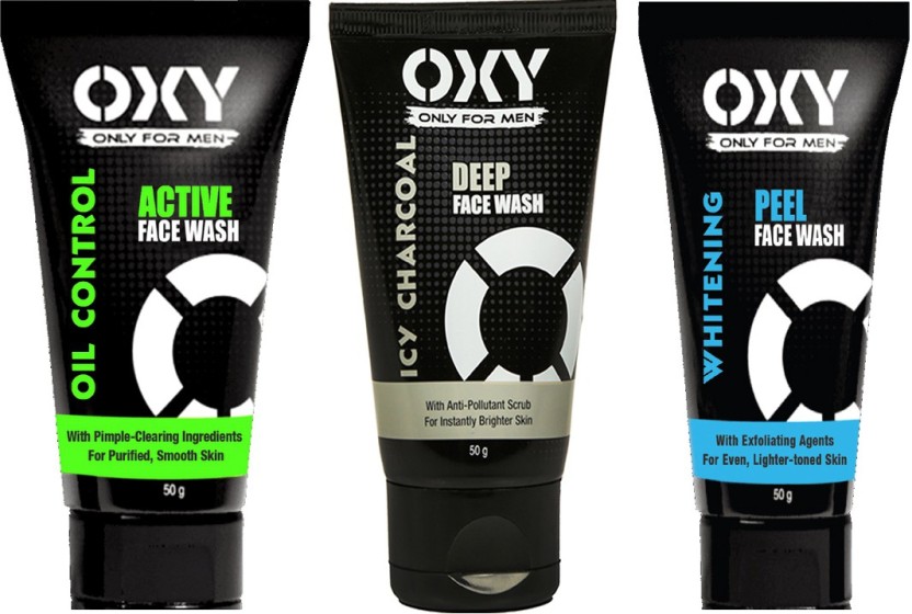 Buy oxy WHITENING PEEL FACE WASH 50+ ICY CHARCOAL DEEP FACE WASH 50 GM+