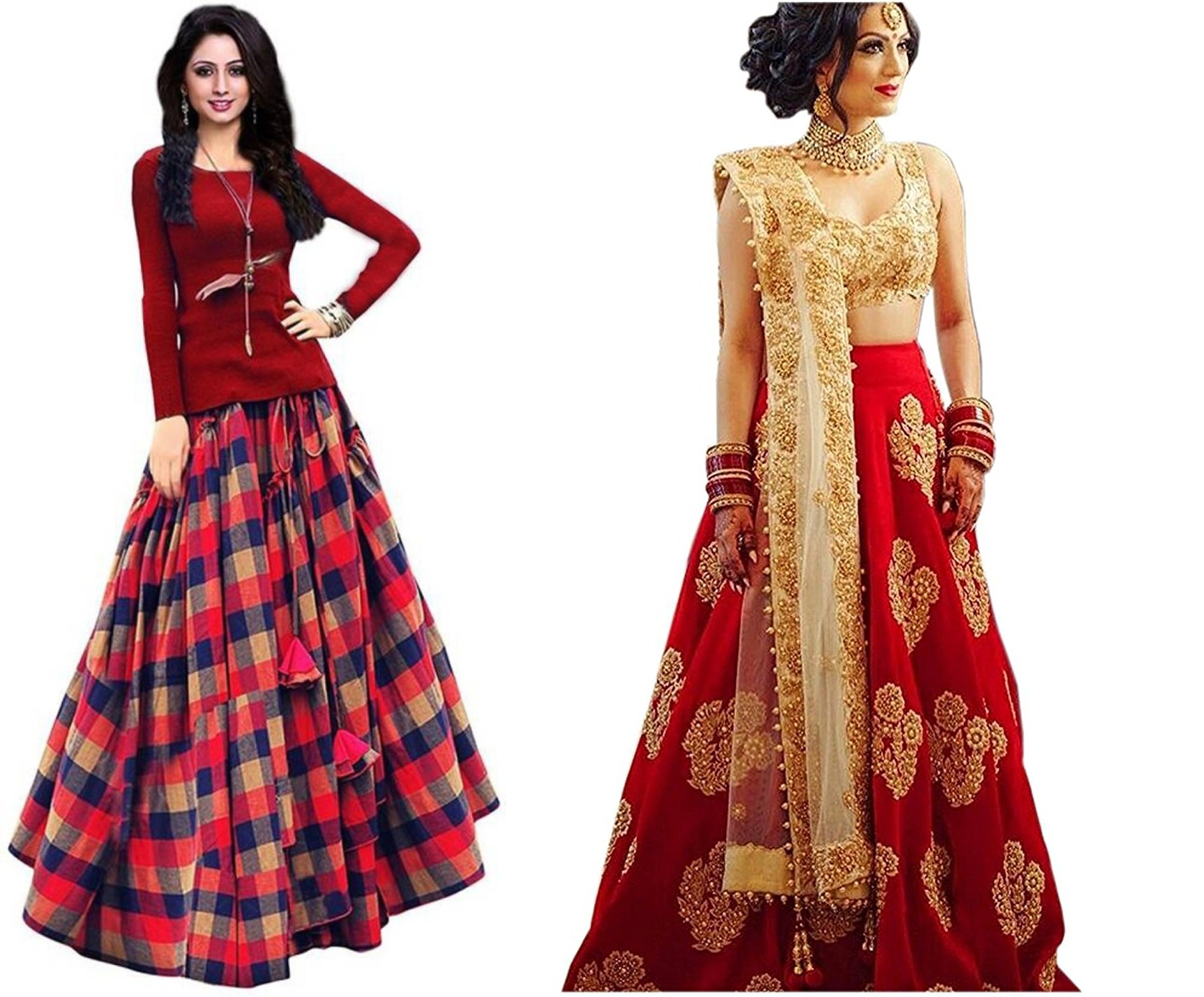 multicolor lehengas