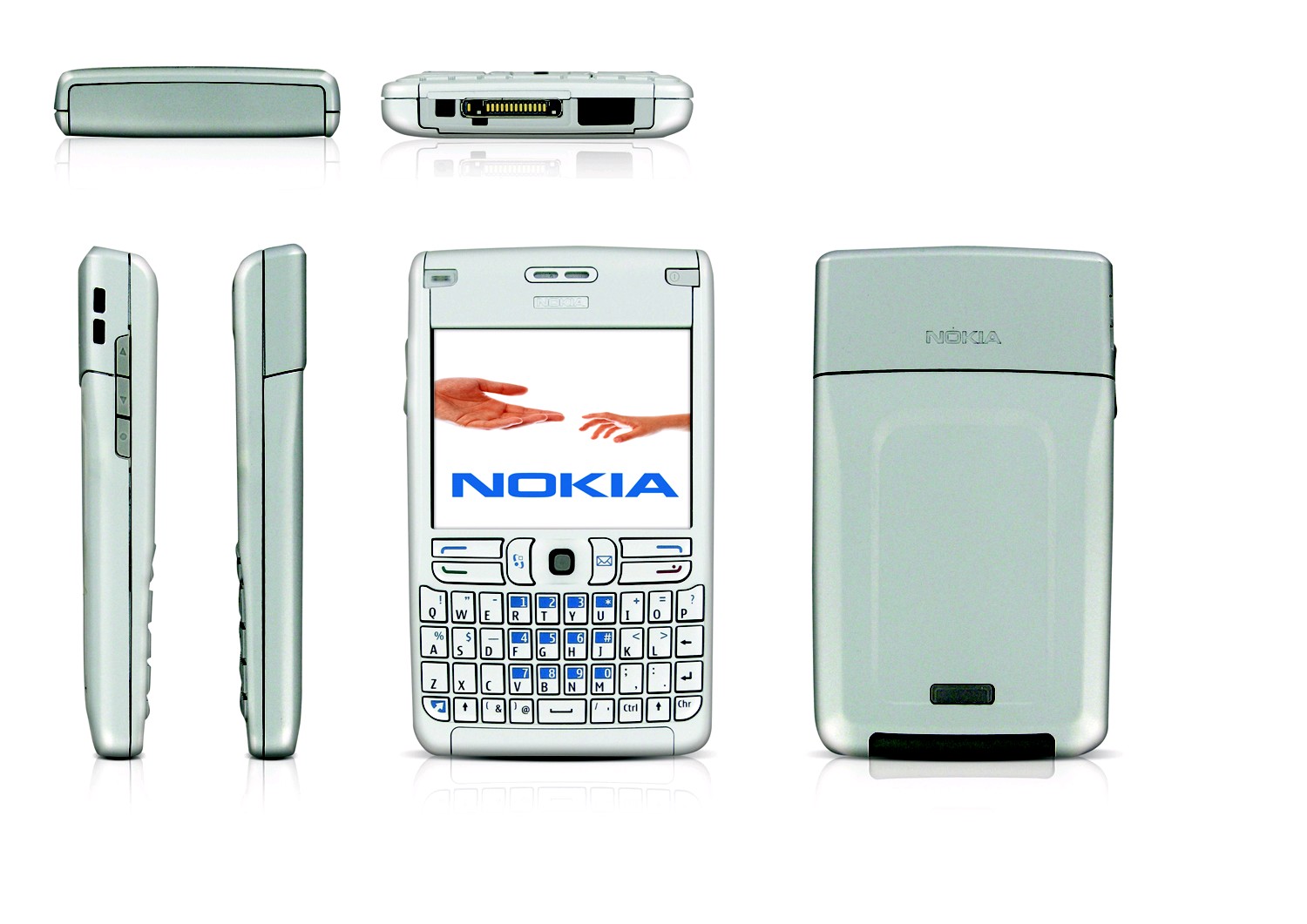 Custodia Anteriore Con Tastiera QWERTY Per Nokia N61 / E61 – Cover Metallo Originale Usata