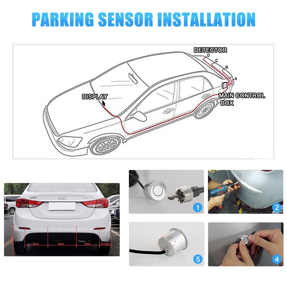 Honda City 2017 Reverse Parking Sensor Buy Auto Addict Car Black Reverse Parking Sensor With LED Display For