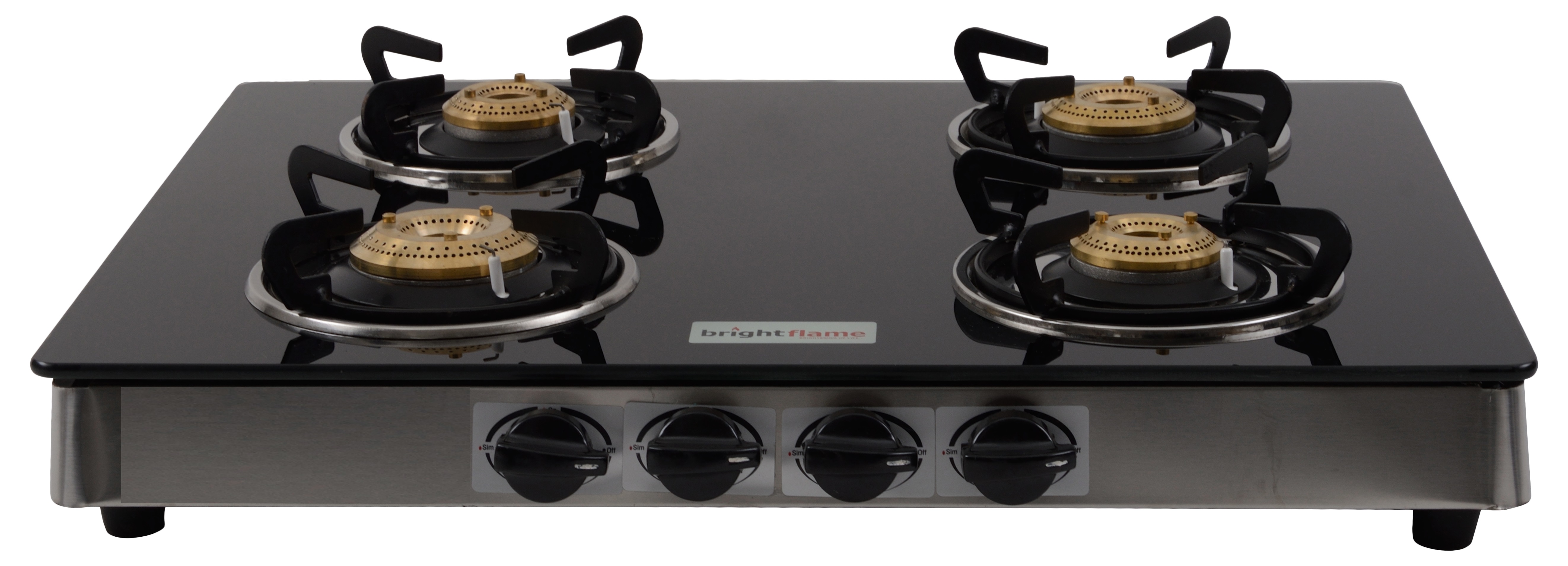 Buy Brightflame ISI Marked 4 Burner Black Glass Top Gas Stove Manual