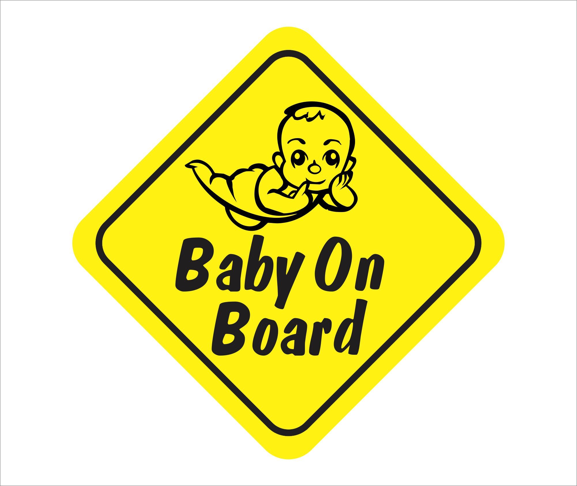 Buy SIGN EVER child kids princess safety baby on board car stickers ...