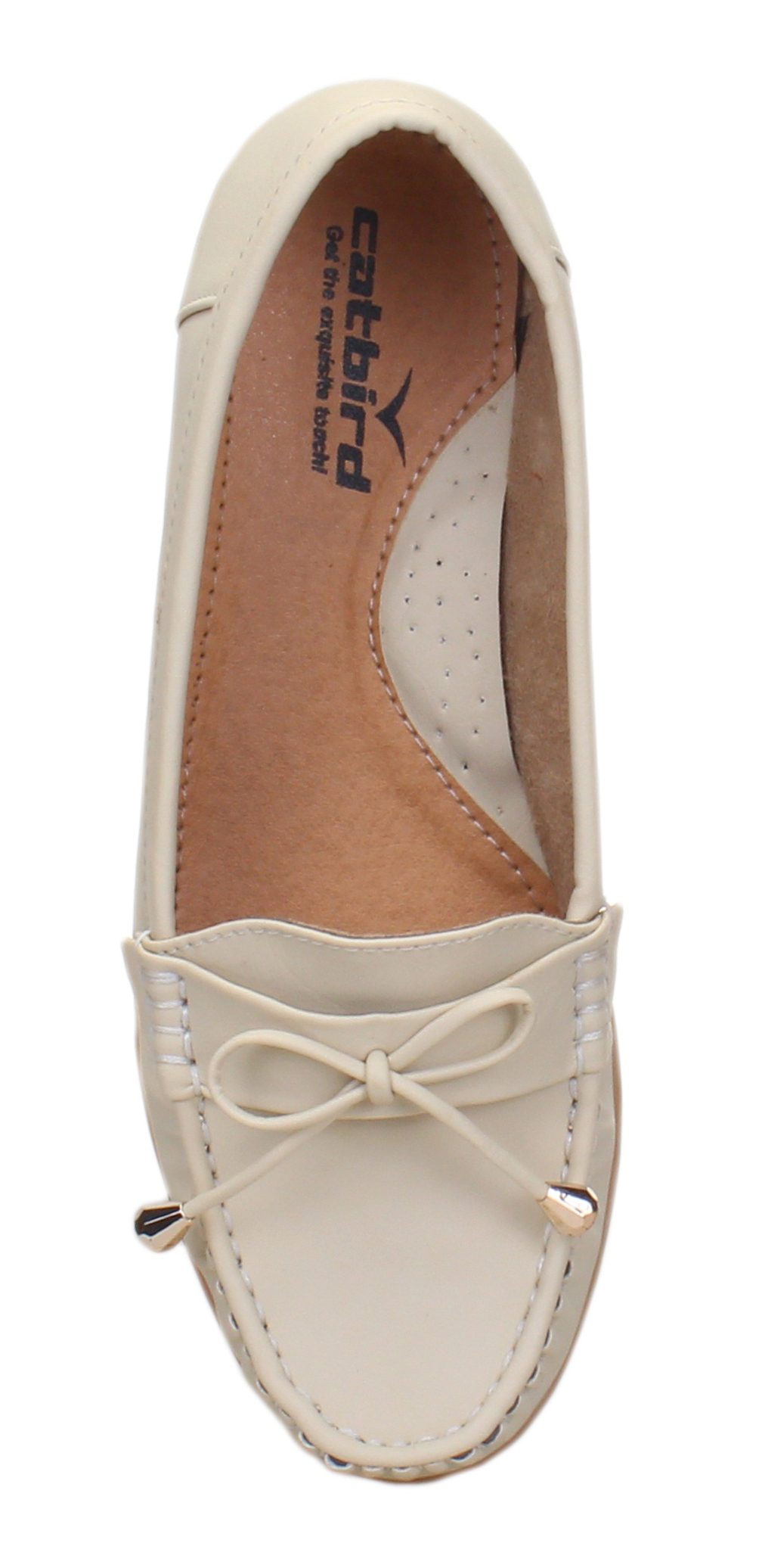 Buy Catbird Women Cream Loafers Online ₹599 from ShopClues
