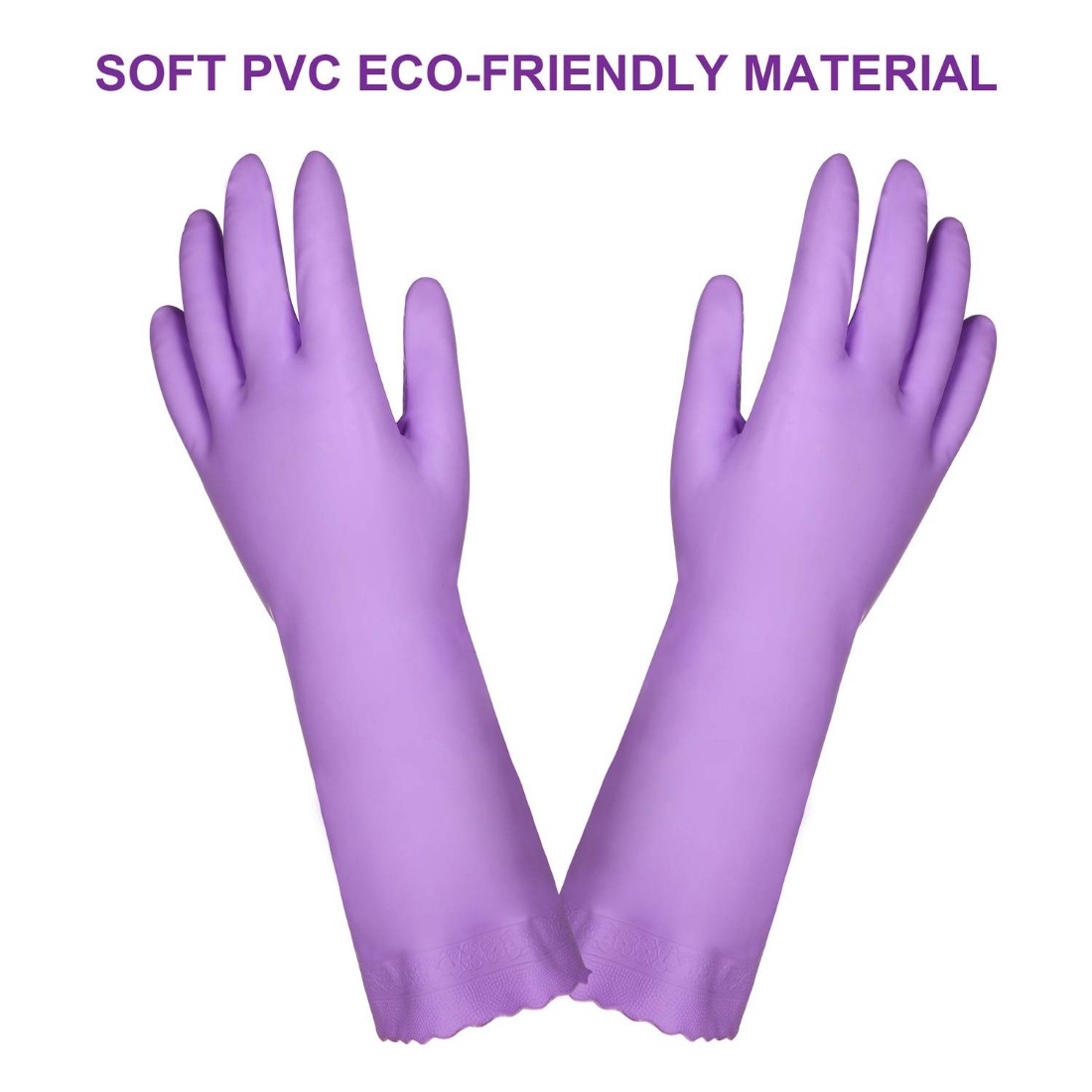 Buy DIY Crafts Household Gloves,Latex Free Vinyl Cotton Lining Non