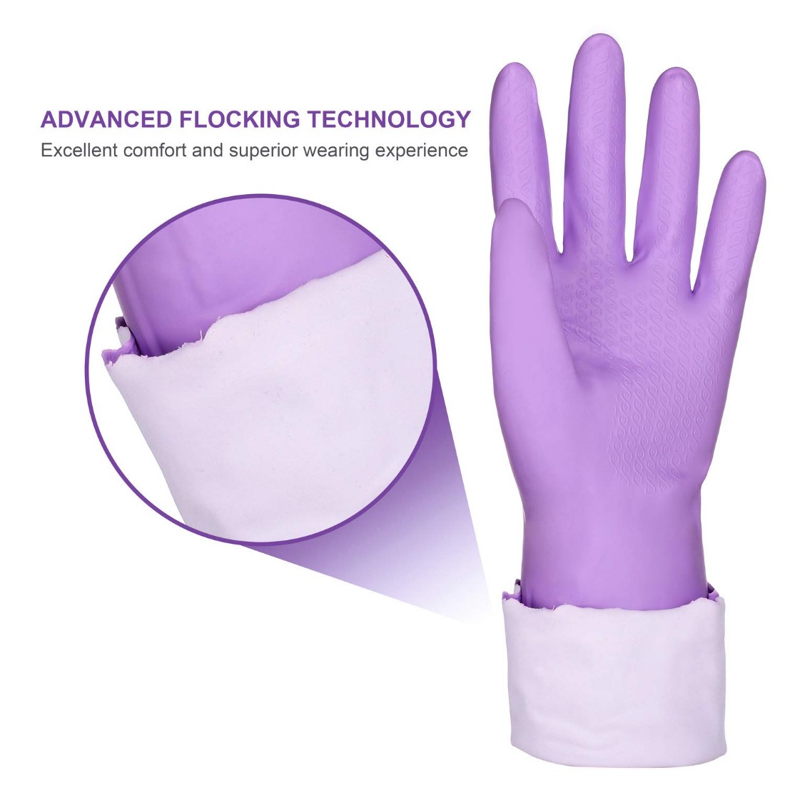 Buy DIY Crafts Household Gloves,Latex Free Vinyl Cotton Lining Non ...