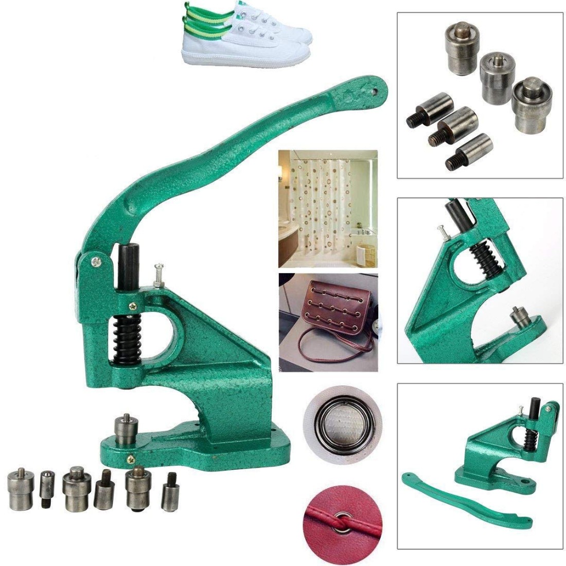 Buy DIY Crafts Hand Press Grommet Machine + Gold Grommets Eyelet Tool