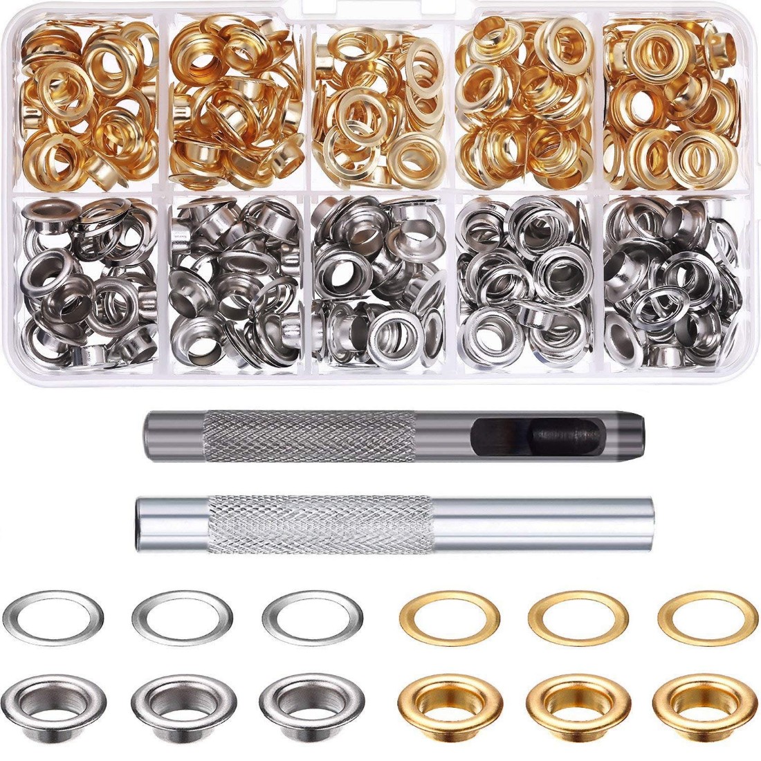 Buy DIY Crafts Grommet Kit with 200 Set Grommets (3/8 Inch) Grommet Kit