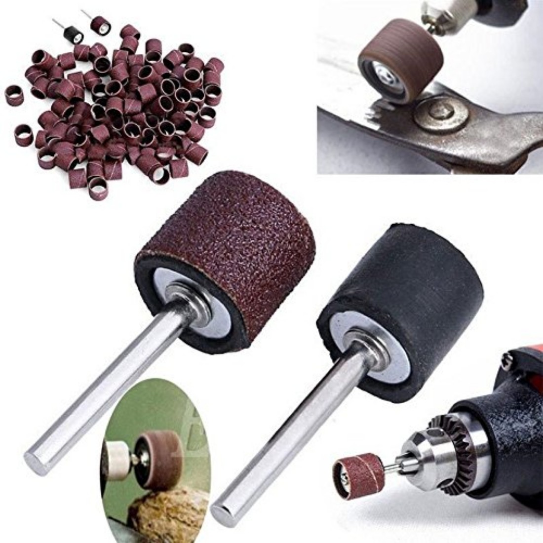 Buy DIY Crafts Mandrel Rotary Tool with Refills Grit Sanding Paper