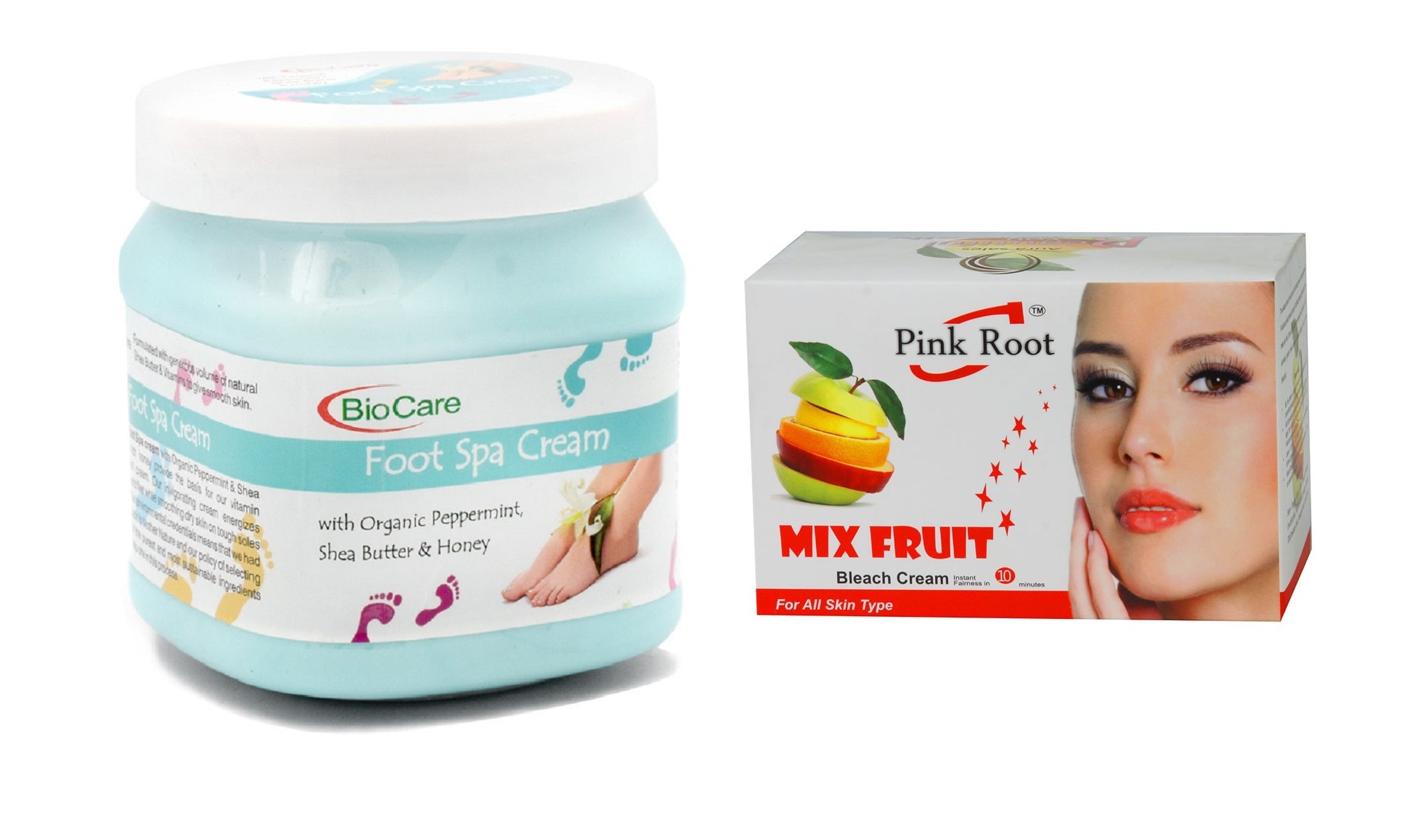 Buy Pink Root Mix Fruit Bleach G And Biocare Foot Spa Cream Ml