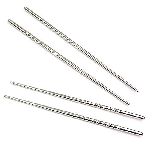 Buy CHOPSTICK 5 Pairs of REUSEABLE STAINLESS STEEL CHOPSTICKS. 8 Long