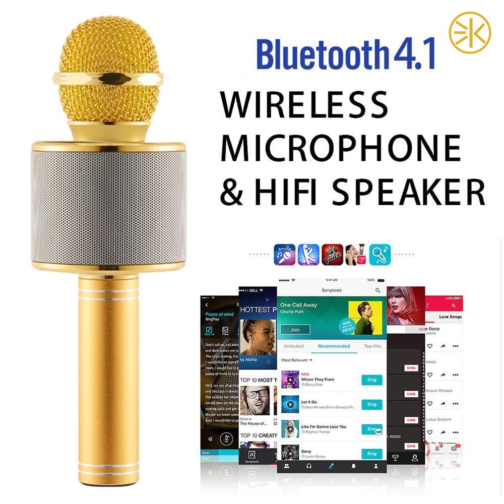 Buy Wireless Bluetooth WS858 Karaoke Microphone MIC For Singing
