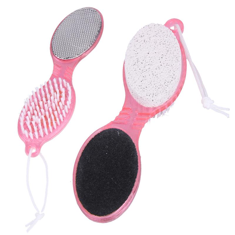 Buy 4 in 1 Pedicure Brush Set Cleanse Scrub Buff Foot Scrubber Nail