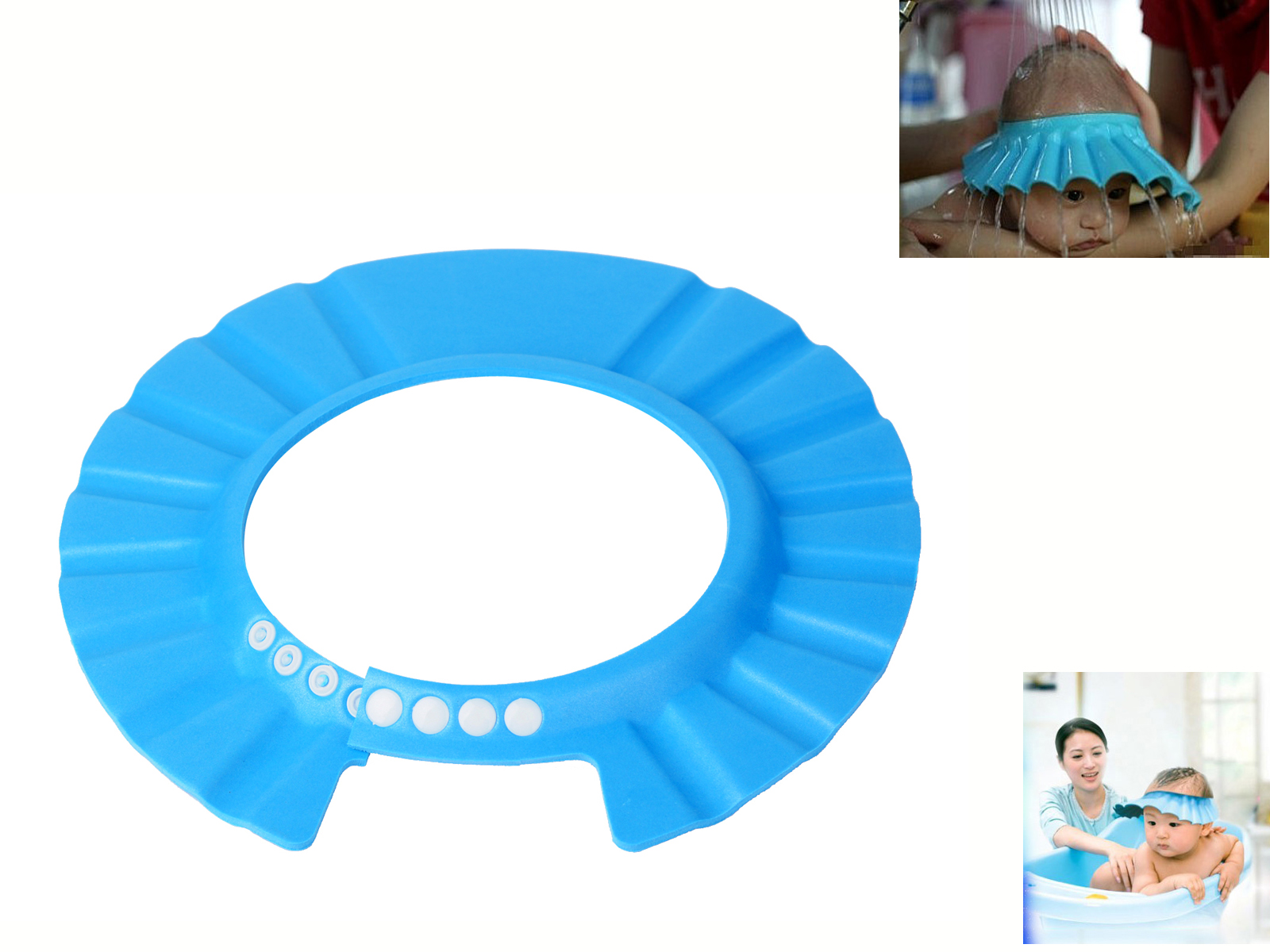 Buy Baby Bath Adjustable Shower, Shampoo Visor Cap Online ₹325 from