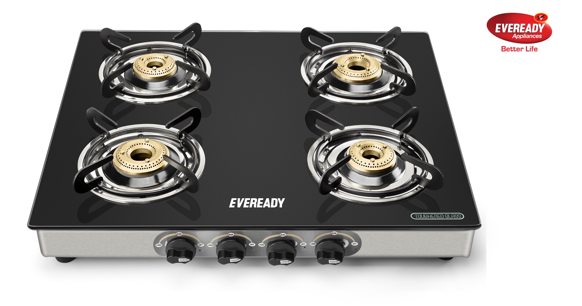 Buy Eveready TGC 4B 4 Burner Manual Gas Stove Online ₹7675 from ShopClues