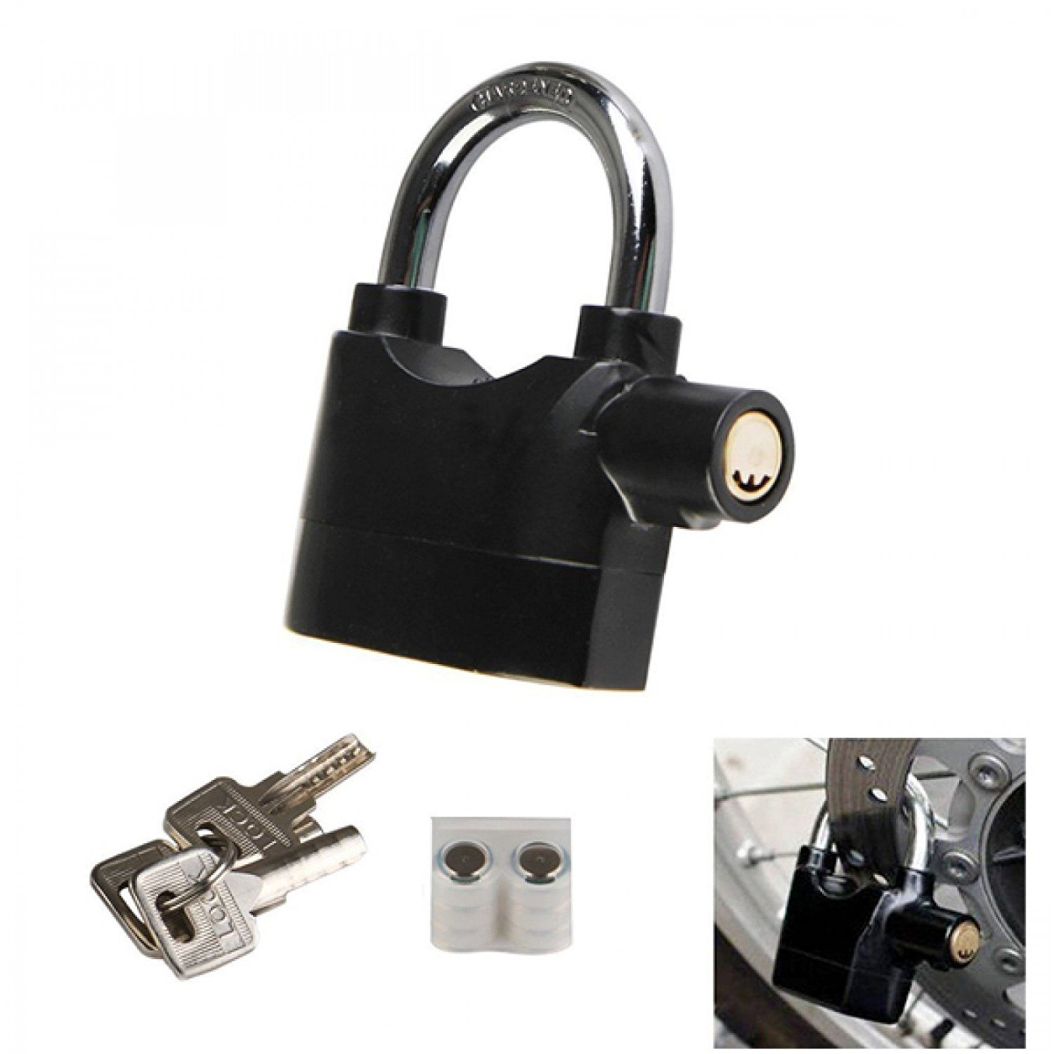 Buy SAIMA Alarm Padlock Electronic Alarm Lock for Door/Bicycle